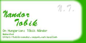 nandor tobik business card